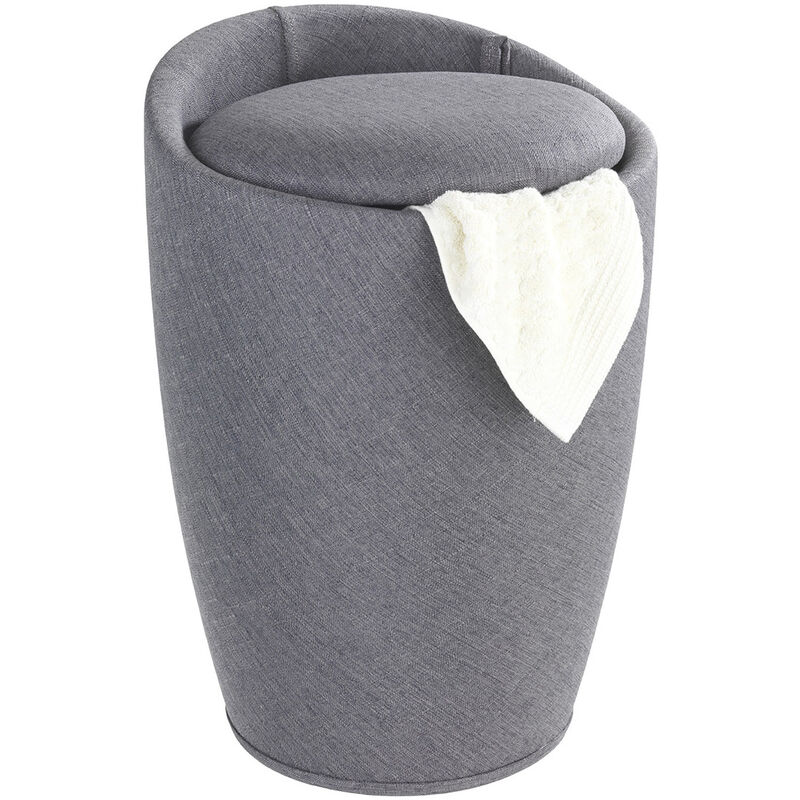

Taburete Candy gris aspecto de lino WENKO