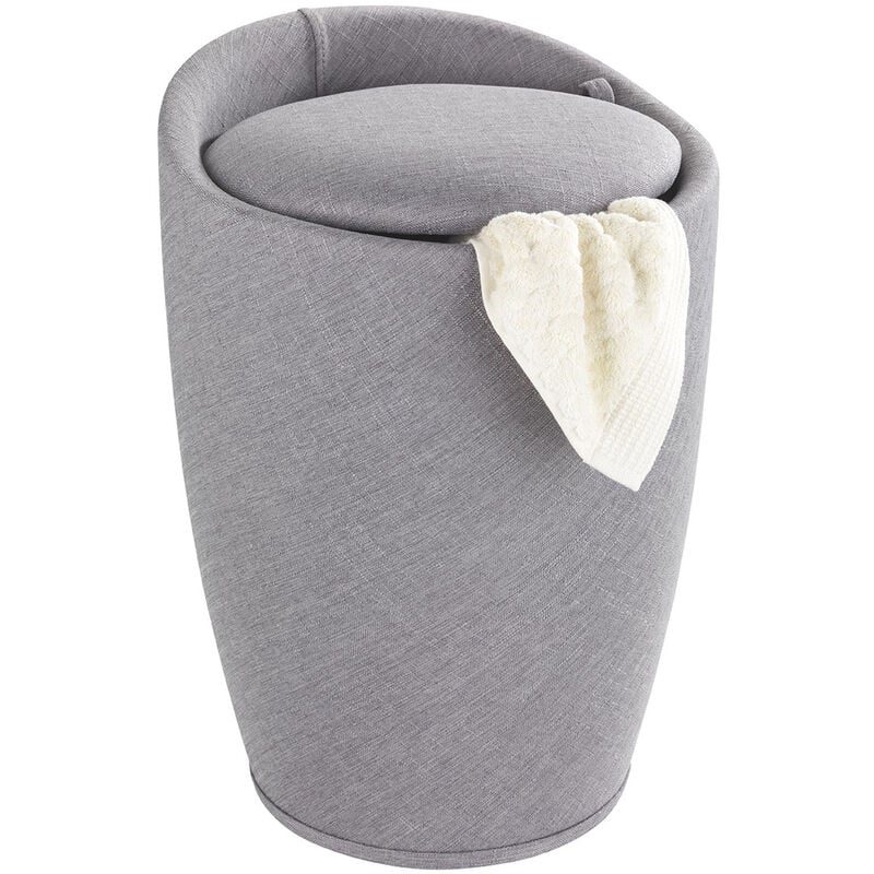 

WENKO Taburete Candy Light gris aspecto de lino