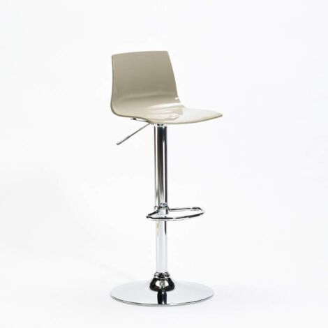 Taburete cocina con base cromada altura regulable Grand Soleil Imola Color: Verde oscuro