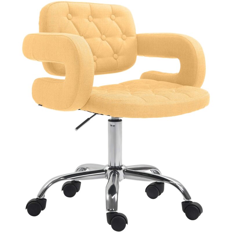 

Taburete con Ruedas Dublin en Tela Amarillo