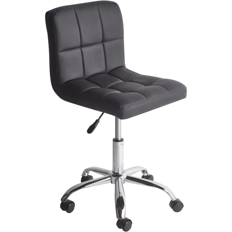 Silla de escritorio giratoria negra pata de metal altura ajustable Marion