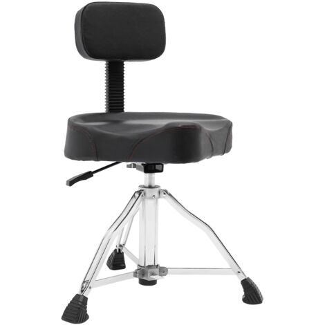 Taburete con ruedas, taburete giratorio con ruedas, altura regulable, taburete de oficina con respaldo, taburete de maquillaje, taburete de trabajo, taburete de oficina, taburete para sentarse (negro)