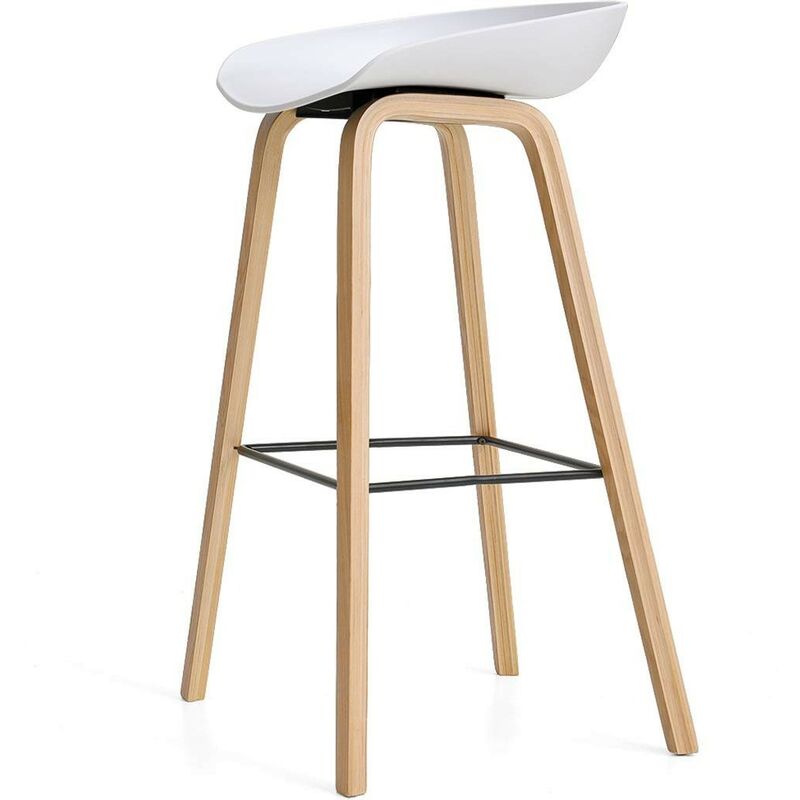 

Taburete DANTE NEW, metal, polipropileno blanco