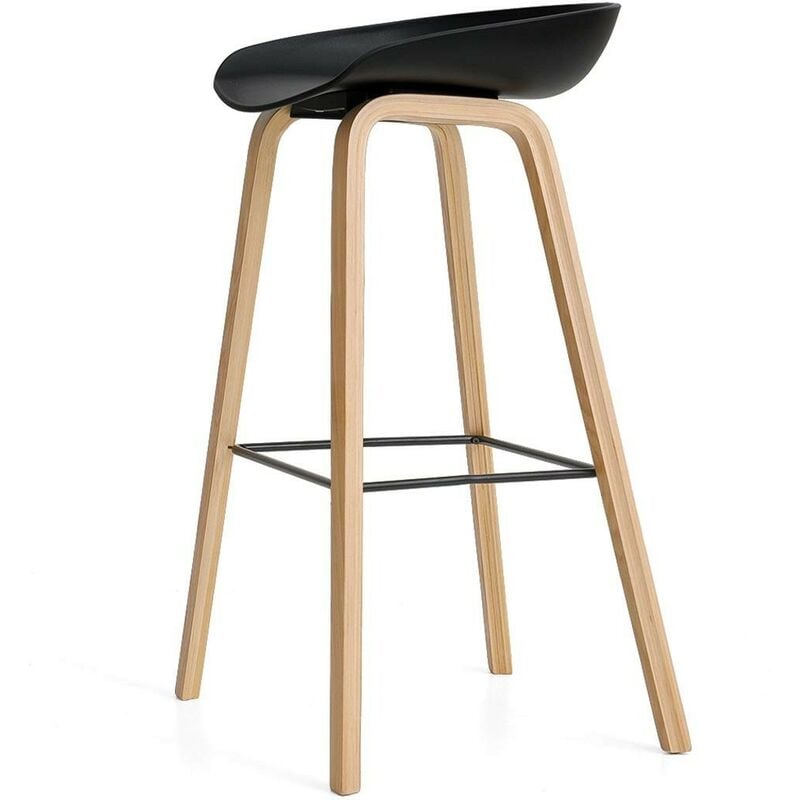

Taburete DANTE NEW, metal, polipropileno negro