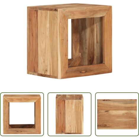 Taburete de acacia -  Taburete madera maciza de acacia 40x30x40 cm
