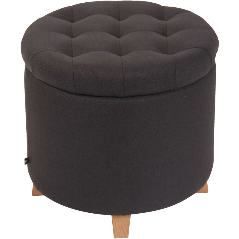 

Taburete de almacenaje Marsa Negro Tela