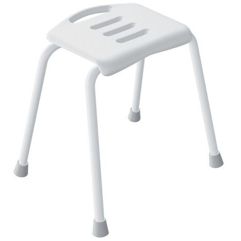 Taburete de baño  acero inoxidable blanco Spirella