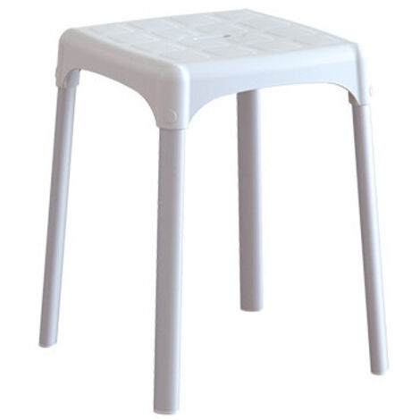 Taburete de baño fijo de 42 cm – K Design EH-ST-PP-BX – Comodidad y estabilidad en la ducha