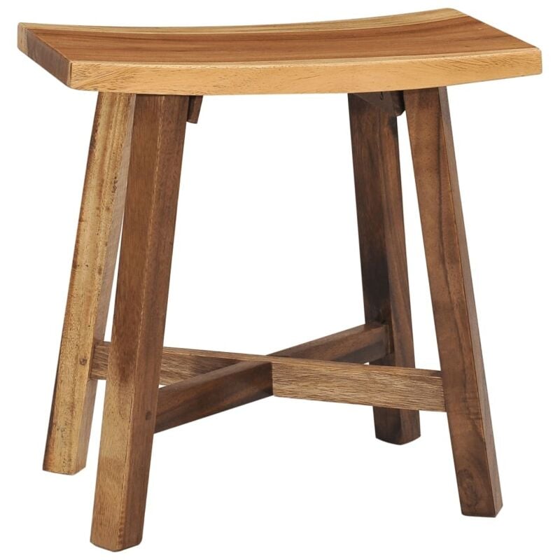 

Taburete de baño madera maciza de saman marrón - Marrón - Vidaxl
