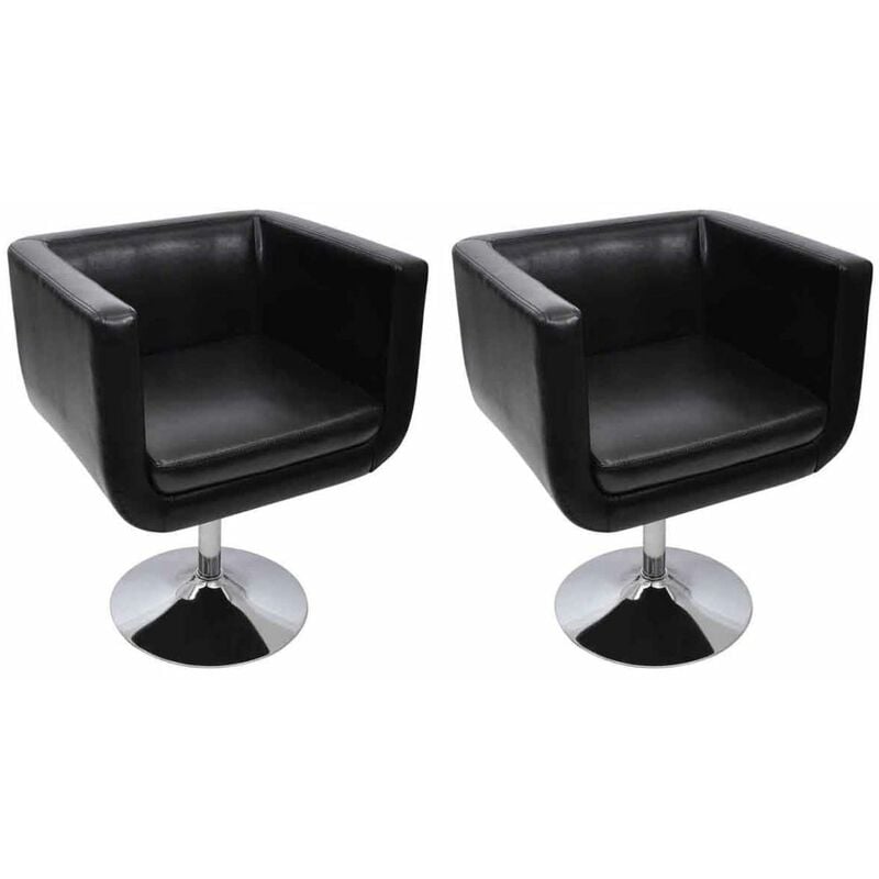 

Taburete de bar 2 unidades cuero artificial negro