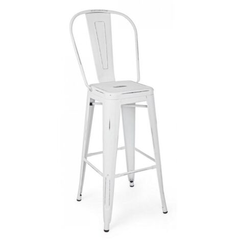 Taburete de bar blanco autoportante