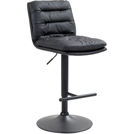 Taburete de bar Damar en polipiel Negro Negro