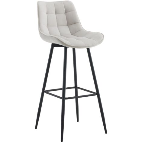 Taburete de bar Dartford Gris Terciopelo