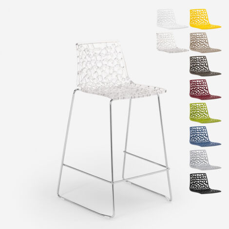 Taburete de bar de diseño Grand Soleil 64cm Mini Spider - Transparente