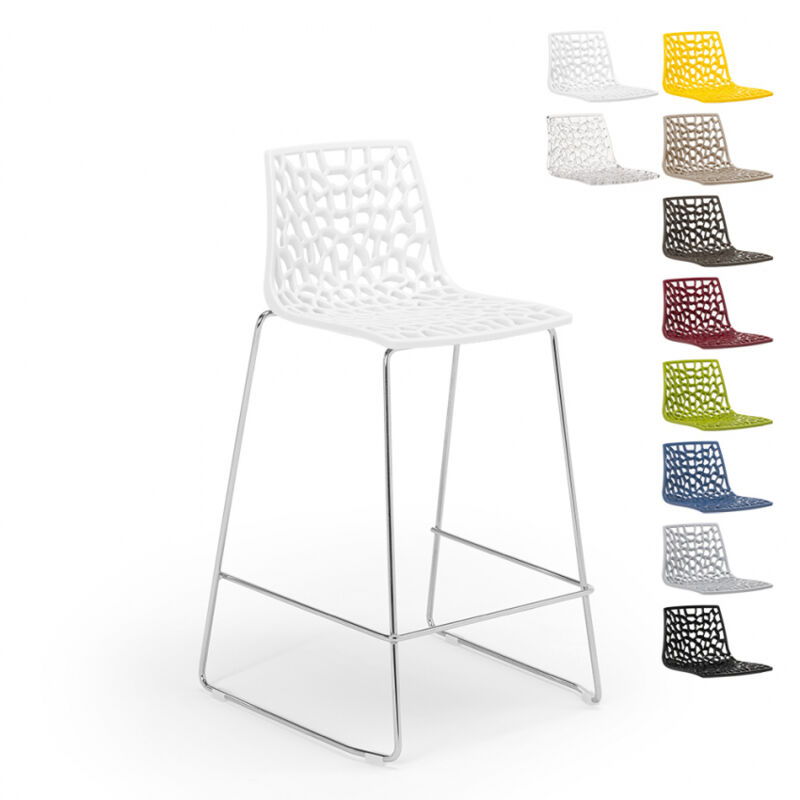 

Taburete de bar de diseño Grand Soleil 64cm Mini Spider | Blanco