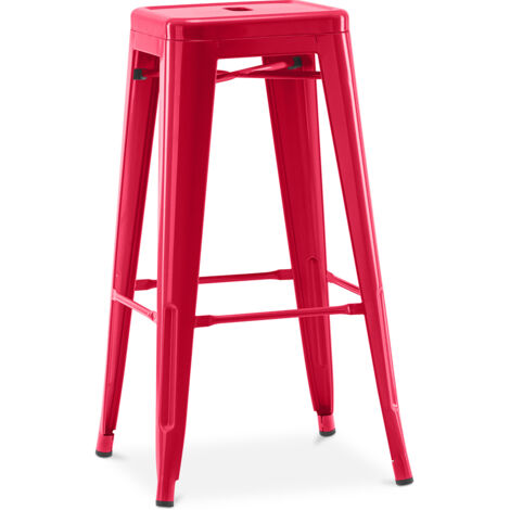Taburete de Bar – Estilo Industrial – Acero – 76 cm – Stylix