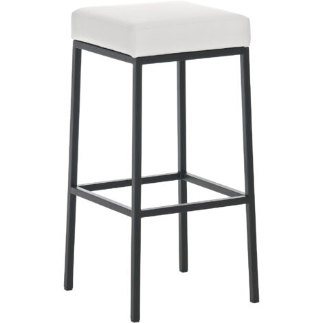 Taburete de bar Funda de polipiel Montreal Negro Blanco
