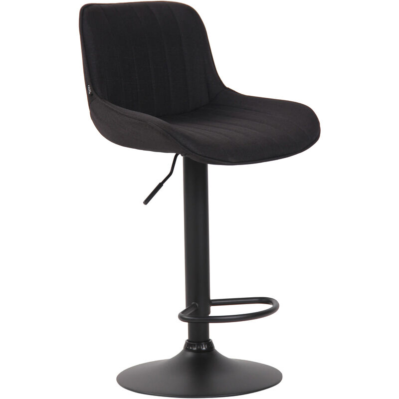 

Taburete de bar Lentini en tela Negro Metal negro mate