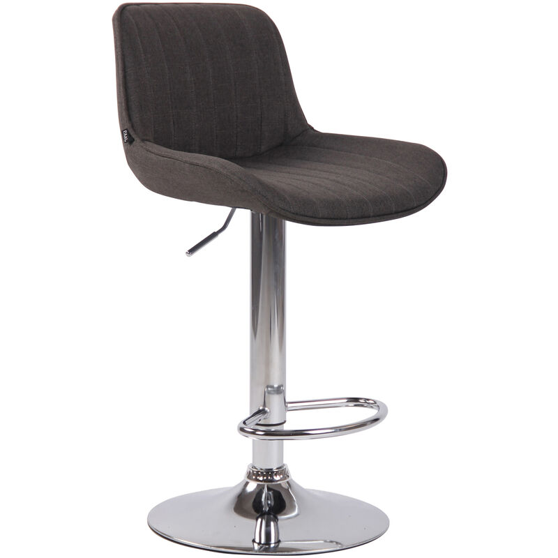 

Taburete de bar Lentini en tela Gris oscuro Metal cromado