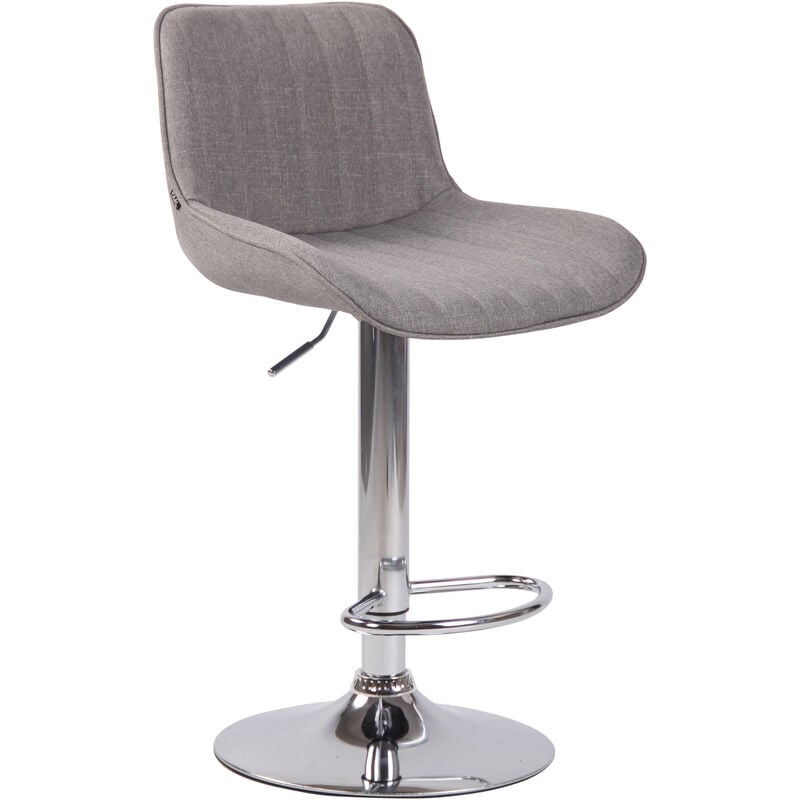 

Taburete de bar Lentini en tela Gris Metal cromado