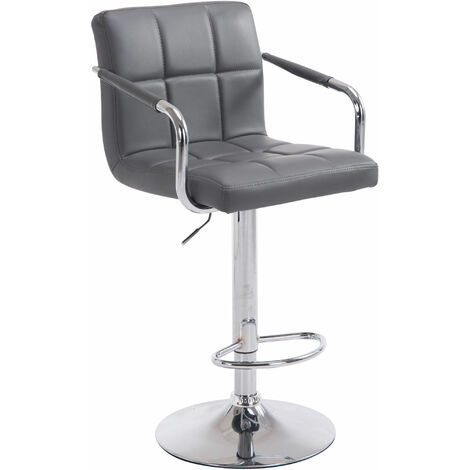 Taburete de bar Lucy V2 Gris Cromado
