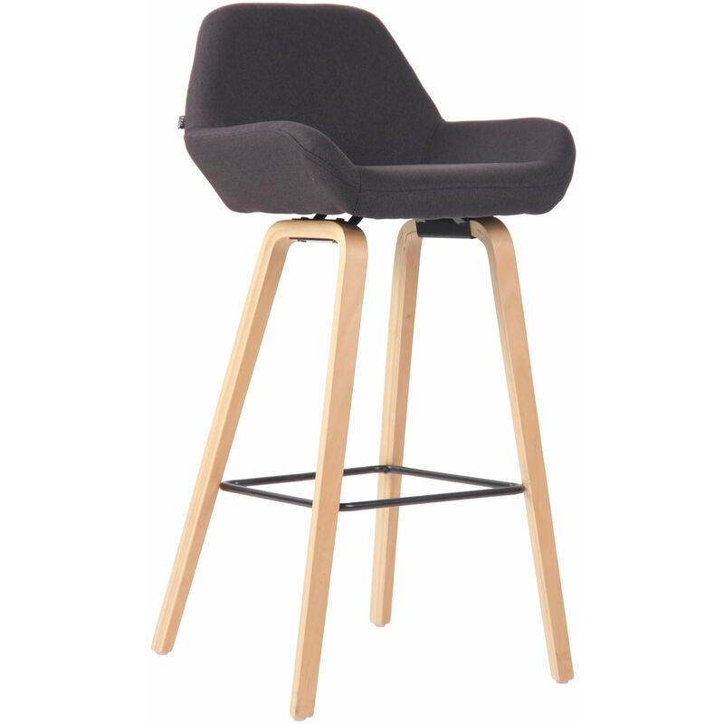 

CLP - Taburete de bar Newnan de 4 patas con estructura de tela Negro Natural (roble)
