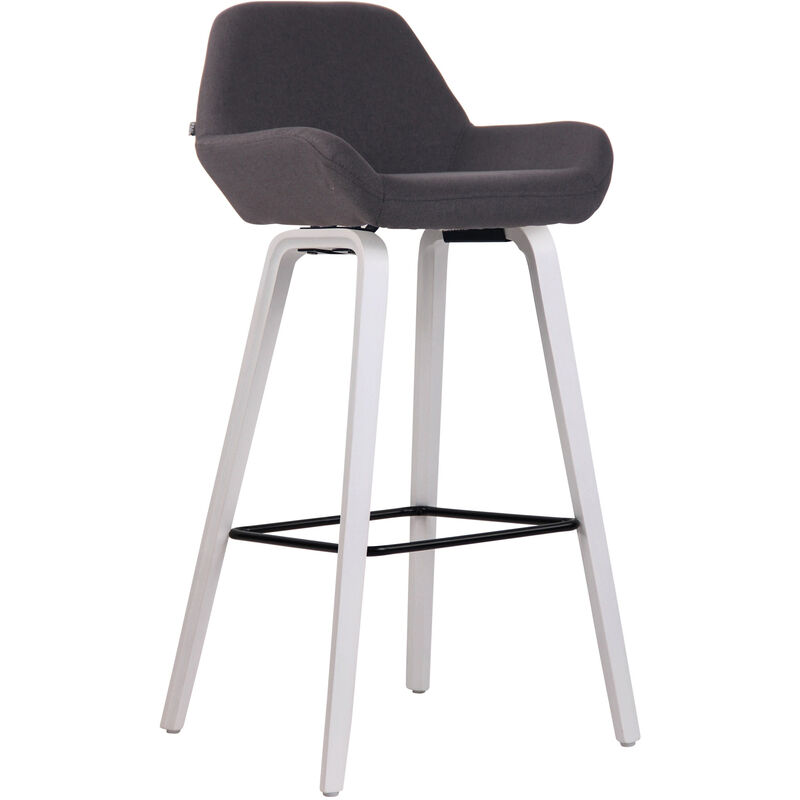 

CLP - Taburete de bar Newnan de 4 patas con estructura de tela Negro Blanco (roble)