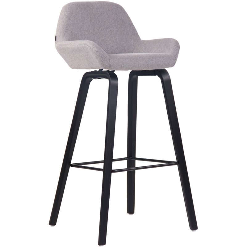 

CLP - Taburete de bar Newnan de 4 patas con estructura de tela Gris Negro (roble)
