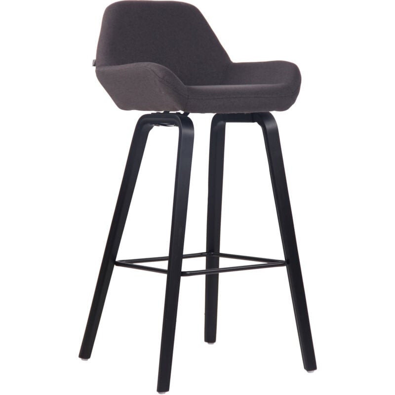 

CLP - Taburete de bar Newnan de 4 patas con estructura de tela Negro Negro (roble)