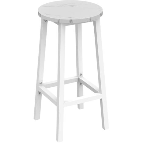 Taburete de bar - patas de mármol/blancas