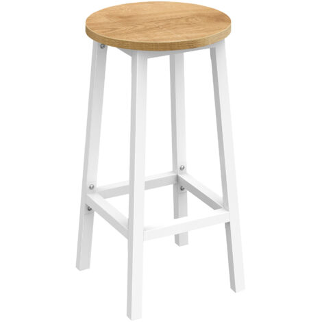 Taburete de bar - patas de roble/blancas