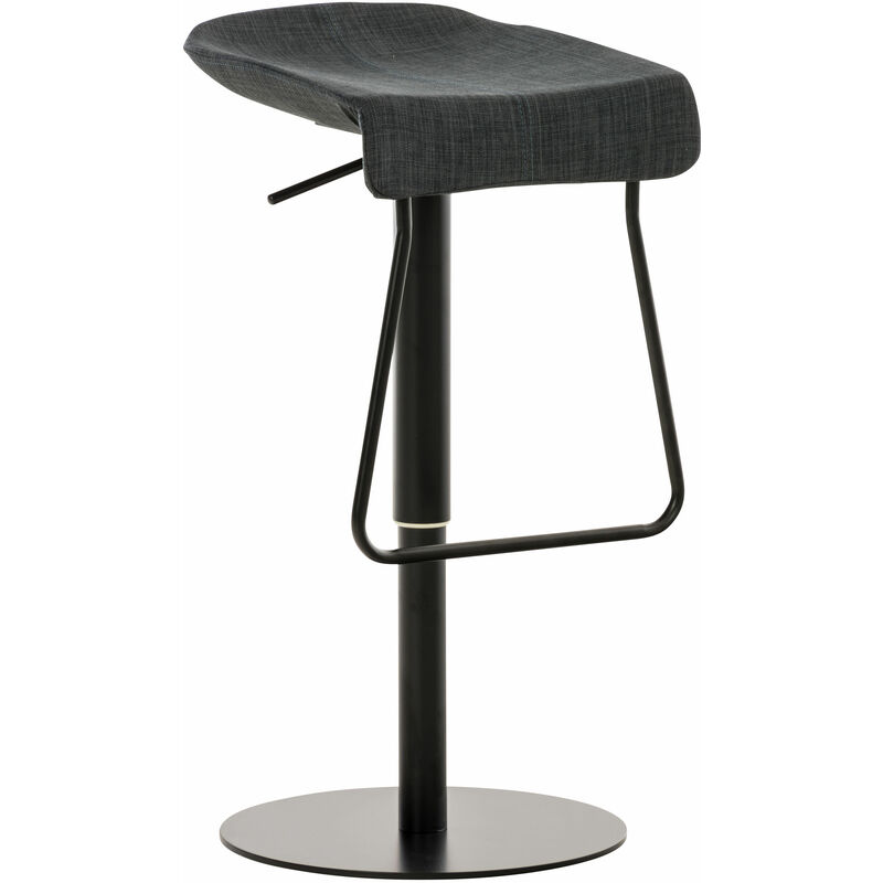 

CLP - Taburete De Bar Rabat En Tela Gris oscuro Metal negro mate