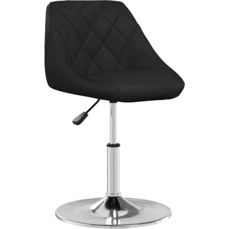 Taburete de barra de cocina cuero sintético negro