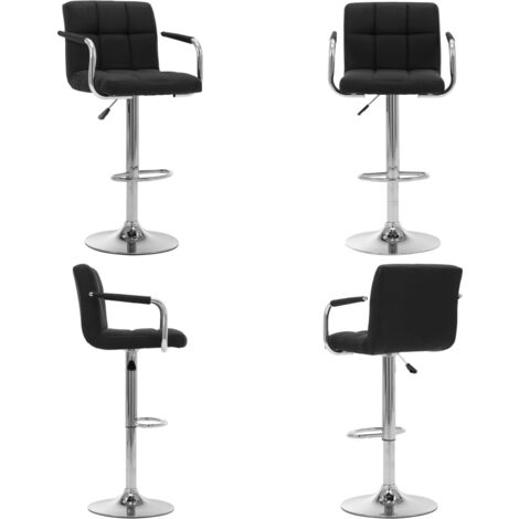 Taburete de barra de cocina de tela negro - Taburete de barra - Asiento de cocina