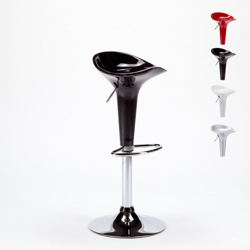 

Superstool - Taburete de barra y cocina en un giratorio y ajustable en altura de polipropileno Boston | Negro