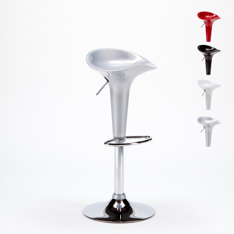 

Superstool - Taburete de barra y cocina en un giratorio y ajustable en altura de polipropileno Boston | Gris