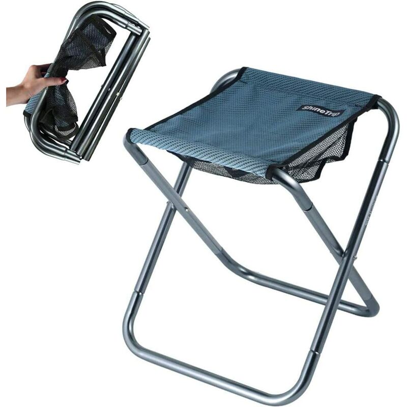 

Taburete de camping plegable - Mini silla plegable para exteriores - Silla portátil - Ligero - Para pesca, camping, viajes, senderismo, playa,