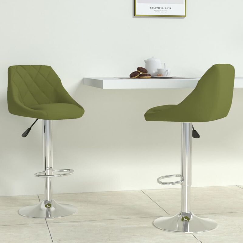 

Taburete de cocina 2 unidades de terciopelo verde claro