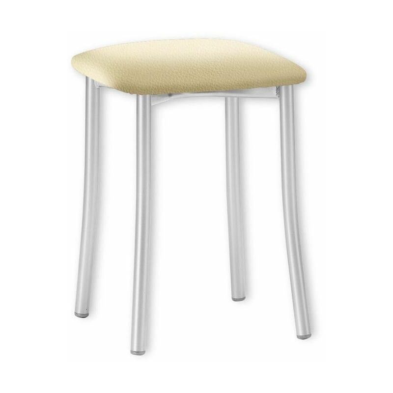 

Taburete de cocina Copa | Tapizado: Polipiel Crema - Polipiel Crema