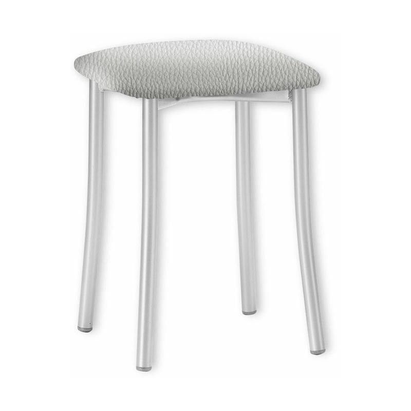 

Taburete de cocina Copa | Tapizado: Polipiel Plata - Gris - Polipiel Plata - Gris