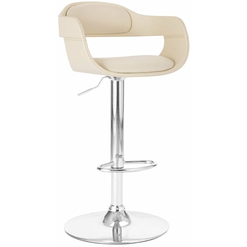

Taburete de cocina cuero sintetico blanco