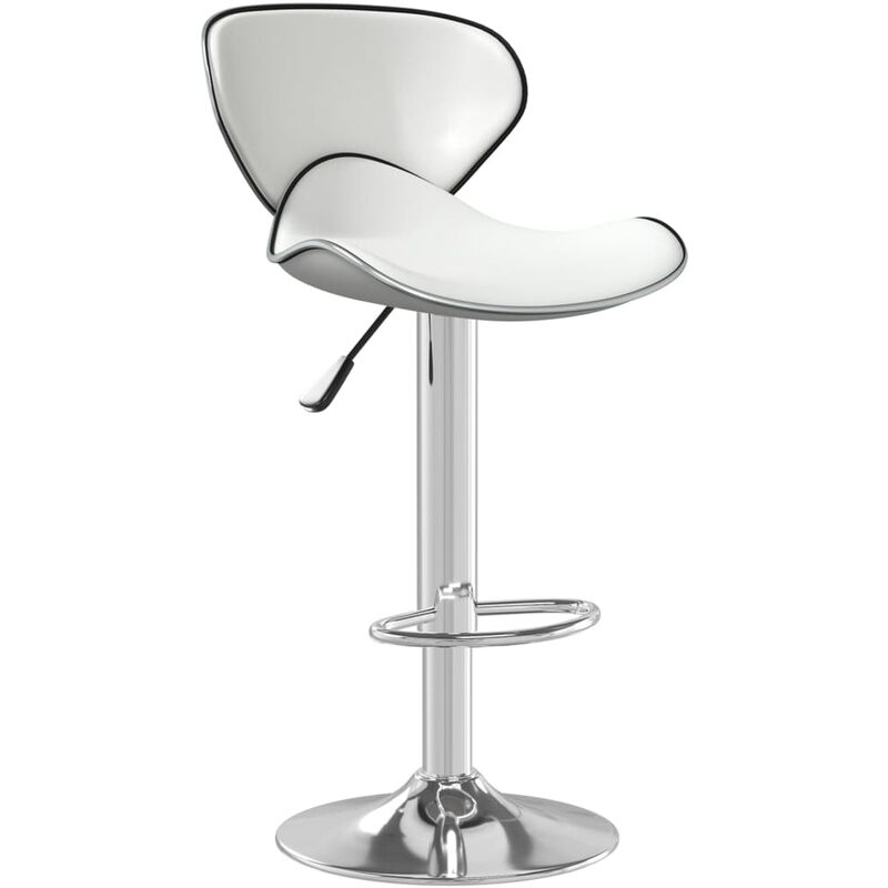 

Taburete de cocina cuero sintético blanco