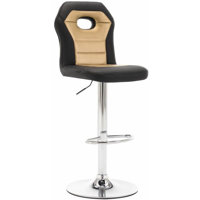 

vidaXL Taburete de Cocina Cuero Sintético Dorado - Oro