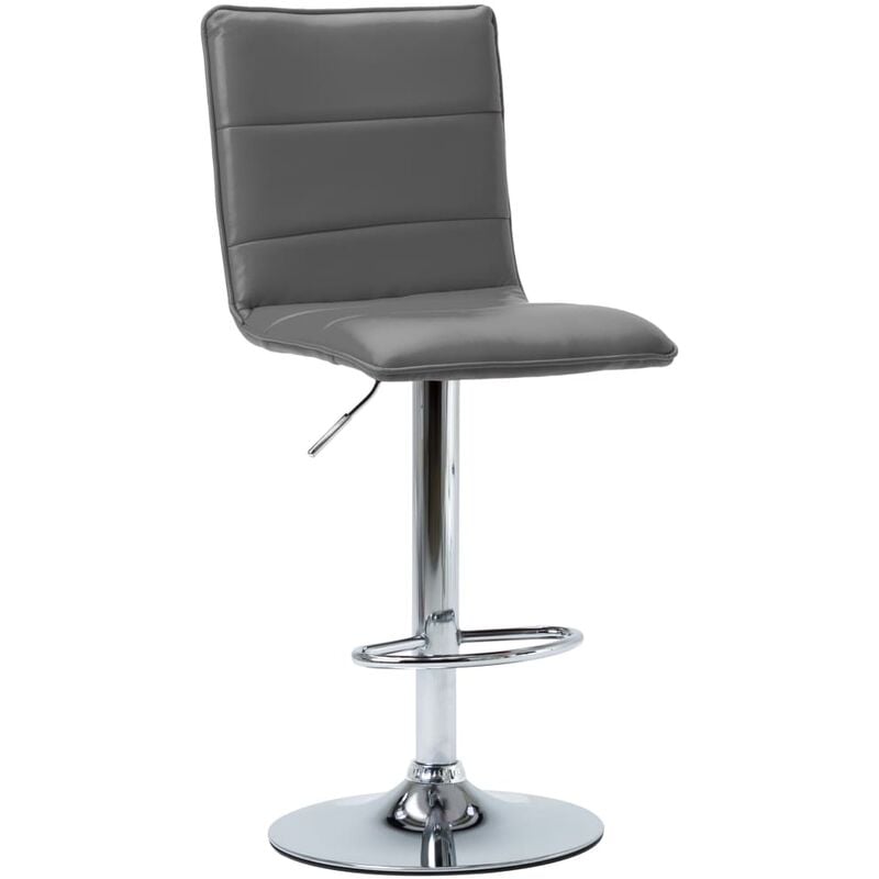 

Taburete de cocina cuero sintético gris