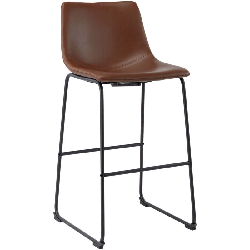 

Taburete de cocina cuero sintético marrón claro