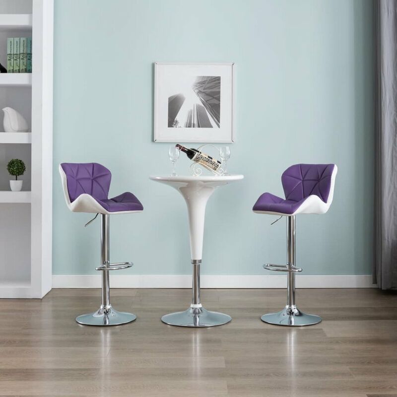 

Happyshopping - Taburete de cocina cuero sintetico morado