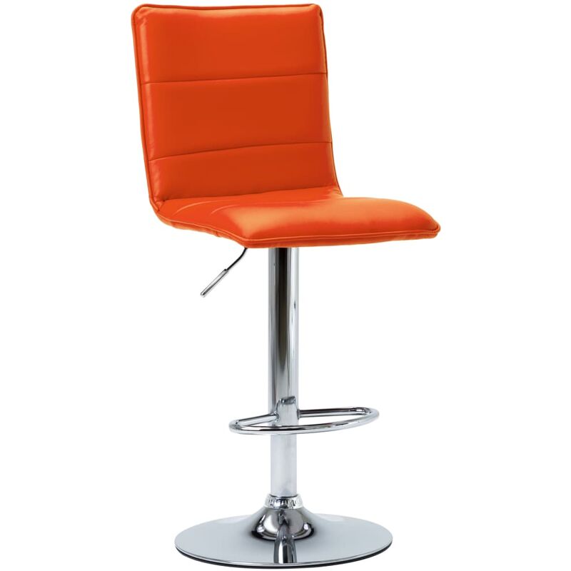 

Taburete de cocina cuero sintético naranja