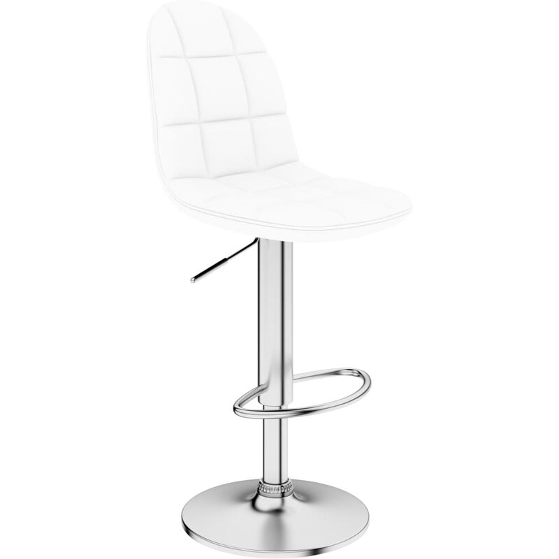 

Vidaxl - Taburete de Cocina Cuero Sintético Blanco - Blanco