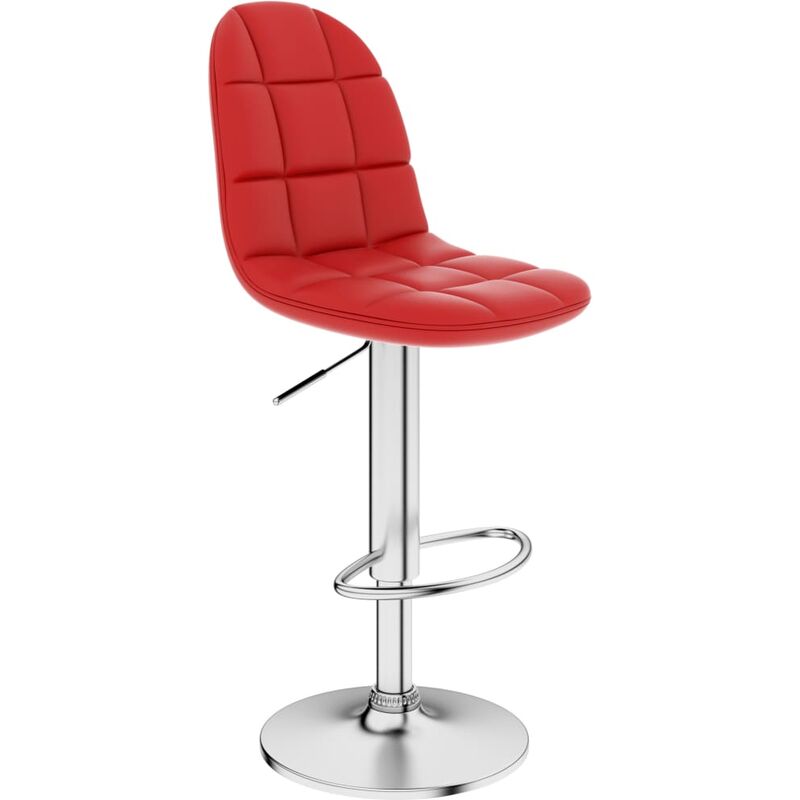 

vidaXL Taburete de Cocina Cuero Sintético Vino Tinto - Rojo