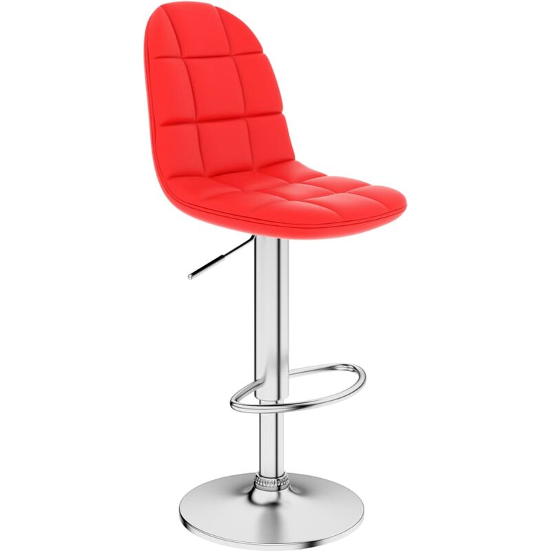 

Taburete de cocina cuero sintético rojo